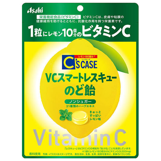 Asahi Food & Healthcare Seeds Case VC Smart Rescue Throat Lozenges Nutritional Function Food 67g x 6 bags [Shipped in Japan]