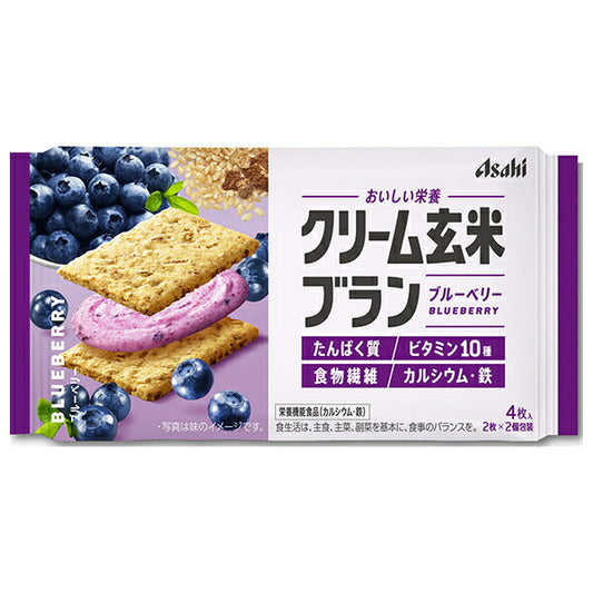 Asahi Group Foods Cream Brown Rice Bran Blueberry 72g x 6 bags [Shipped in Japan]