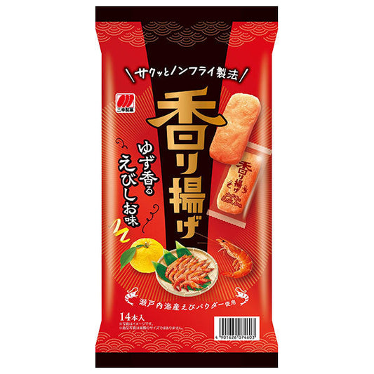 Sanko Seika Kaori Fried Shrimp Flavor 14 pieces x 12 bags [Shipped in Japan]