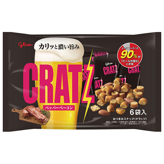 江崎グリコ クラッツ ペッパーベーコン 96g(6袋入)×10袋入【日本出荷】