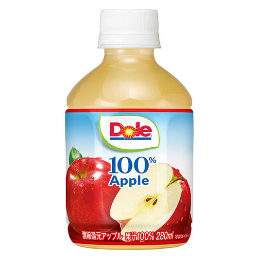 Otsuka Foods Dole Apple 100% 280ml PET Bottles x 24 [Ships from Japan] 