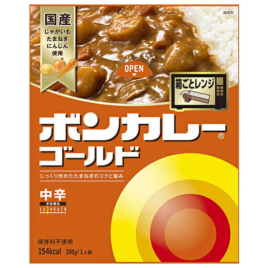 Otsuka Foods Bon Curry Gold, Medium Spicy, 180g x 30 packs [Ships from Japan] 