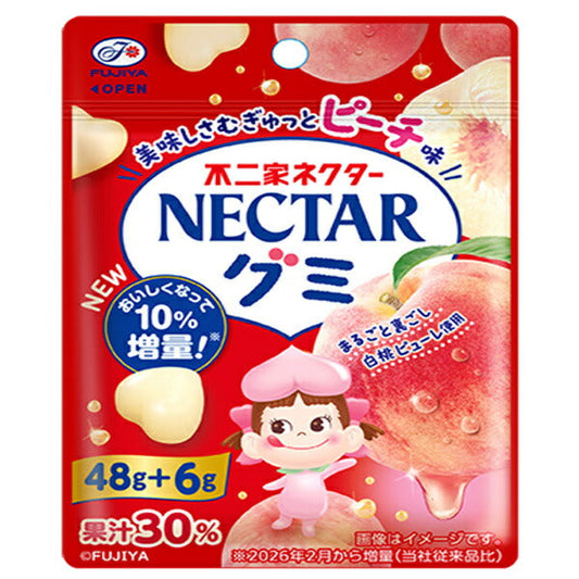 不二家 ネクターグミ ピーチ 54g×10個入【日本出荷】