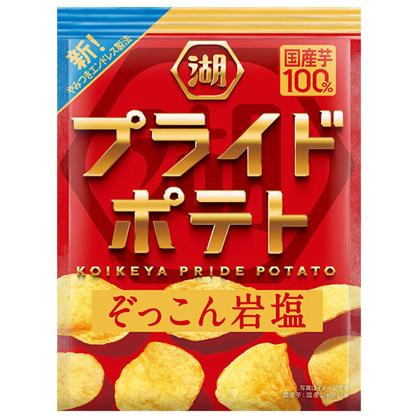 Koikeya PRIDE POTATO Zokkon Rock Salt 55g x 12 bags [Ships from Japan] 