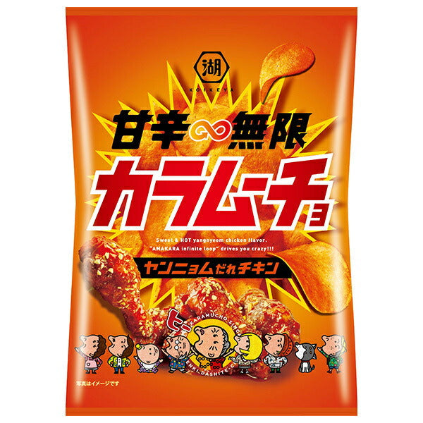 Koikeya Sweet & Spicy Mugen Karamucho Yangnyeom Sauce Chicken 53g x 12 [Ships from Japan]