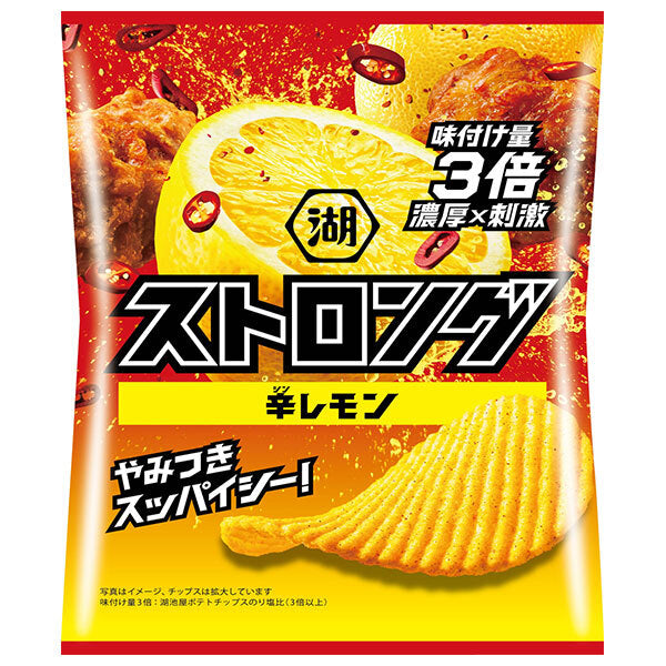 Koikeya Strong Spicy Lemon 53g x 12 bags [shipped in Japan]