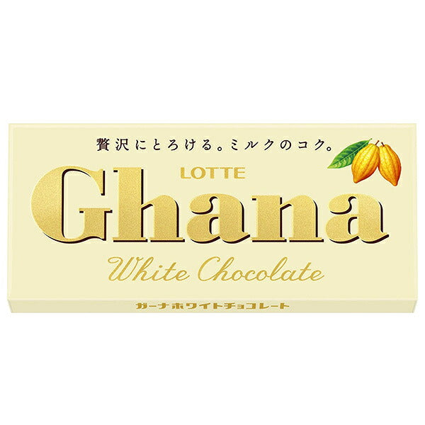 Lotte Ghana White Chocolate Bars, 45g x 10 [Ships from Japan]