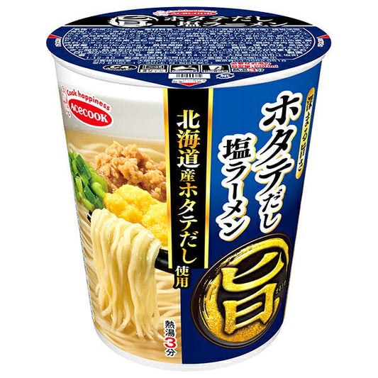エースコック まる旨 ホタテだし塩ラーメン 56g×12個入【日本出荷】