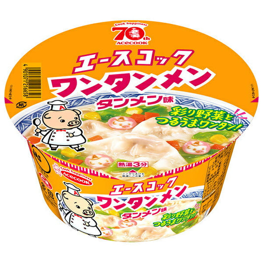 Acecook Wontonmen Bowl, Tanmen Flavor, 79g x 12 pieces [Ships from Japan] 