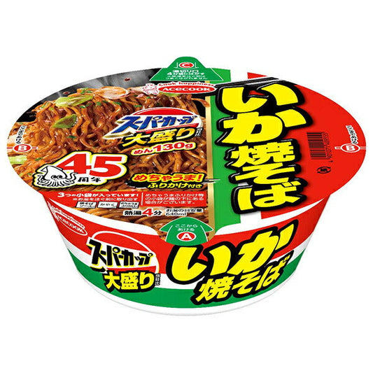 エースコック スーパーカップ 大盛り いか焼そば 166g×12個入【日本出荷】