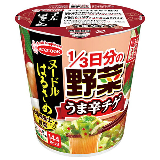 エースコック ヌードルはるさめ 1/3日分の野菜 うま辛チゲ 44g×12個入【日本出荷】