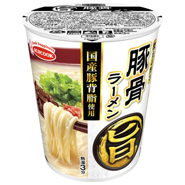 エースコック まる旨 豚骨ラーメン 58g×12個入【日本出荷】