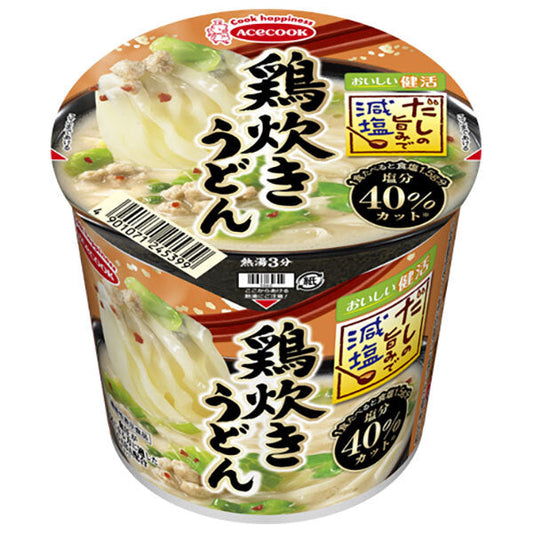 Acecook Chicken Udon Noodles with Delicious Dashi Flavor, Reduced Sodium, 45g x 12 packs [Ships from Japan] 