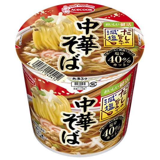 Acecook Reduced-Sodium Chinese Noodles with the Flavor of Dashi, 43g x 12 packs [Ships from Japan] 
