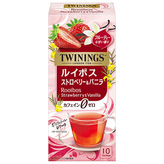 Kataoka Bussan Twinings Tea Bags Rooibos Strawberry & Vanilla 10 bags x 6 pieces [Shipped in Japan]