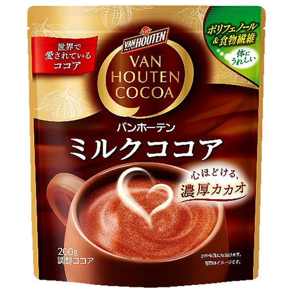 片岡物産 バンホーテン ミルクココア 200g×12個入【日本出荷】
