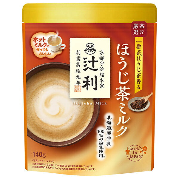 Kataoka Bussan Tsujiri Roasted Green Tea Milk Powder 140 g x 12 Bags [Ships from Japan]