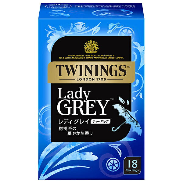 Kataoka Bussan Twinings Lady Grey 37.8 g (18 Tea Bags) x 4 [Ships from Japan]