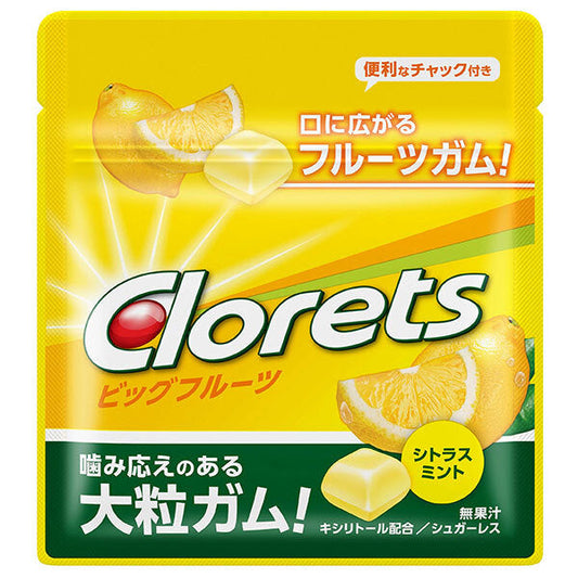 Mondelez Japan Clorets Big Fruit Citrus Mint Mini Pouch 17g x 15 bags [Shipped in Japan]
