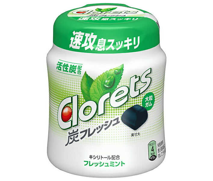 モンデリーズ ジャパン クロレッツ 炭フレッシュ フレッシュミントボトルR(粒ガム) 112g×6個入【日本出荷】