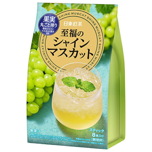 Mitsui Norin Nitto Black Tea Blissful Shine Muscat (9.5g x 8 bottles) x 24 (6 x 4) pieces [Shipped in Japan]