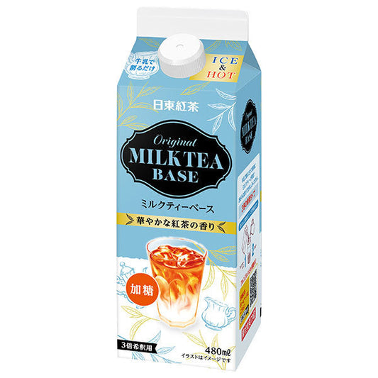 Mitsui Norin Nitto Black Tea Original Milk Tea Base 480ml Paper Carton x 12 [Ships from Japan] 