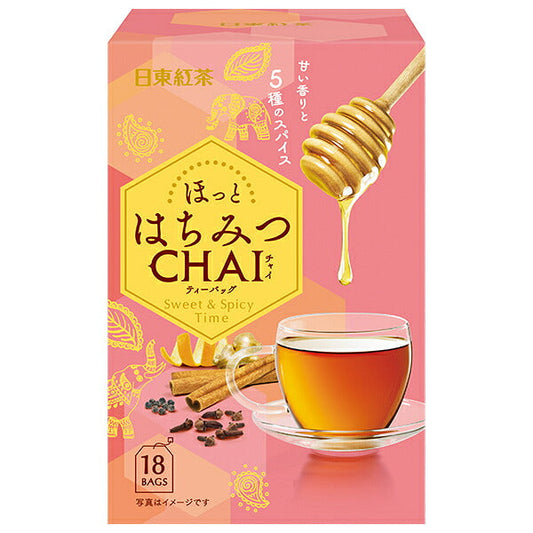Mitsui Norin Nitto Black Tea Honey Chai Tea Bags, 2g x 18 bags x 48 boxes [Ships from Japan]