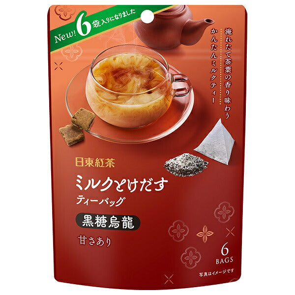 Mitsui Norin Nittoh Tea Milk-Melting Tea Bags, Brown Sugar Oolong (9.5g x 6 Bags) x 24 Packs [Ships from Japan]