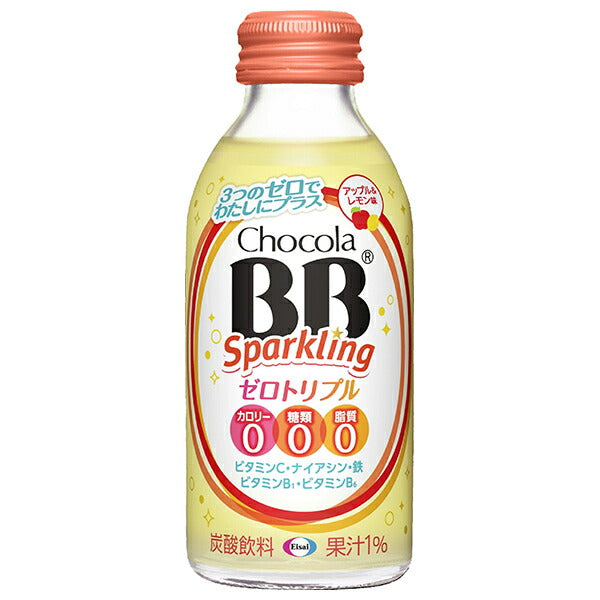 【賞味期限2026.03.17かそれ以降】エーザイ チョコラBB スパークリング ゼロトリプル 140ml瓶×24本入【日本出荷】