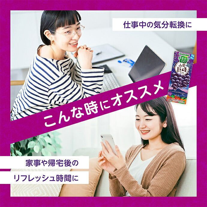 カゴメ 野菜生活100 山梨巨峰ミックス 195ml紙パック×24本入【日本出荷】