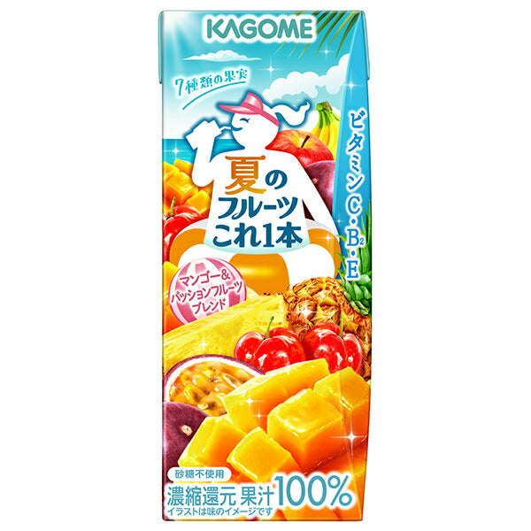 Kagome Summer Fruit This One Mango & Passion Fruit Blend 200ml paper pack x 24 pieces [Shipped in Japan]