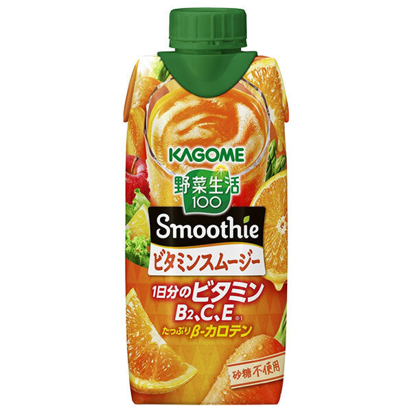 Kagome Vegetable Life 100 Smoothie Vitamin Smoothie, 330ml Paper Pack x 12 [Ships from Japan] 