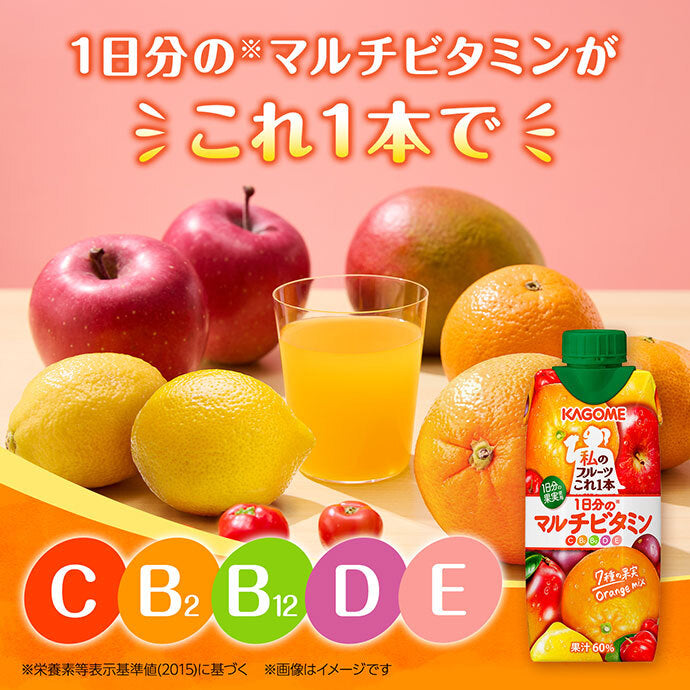 Kagome My Fruit One Day Multivitamin 330ml paper pack x 12 bottles [Shipped in Japan]