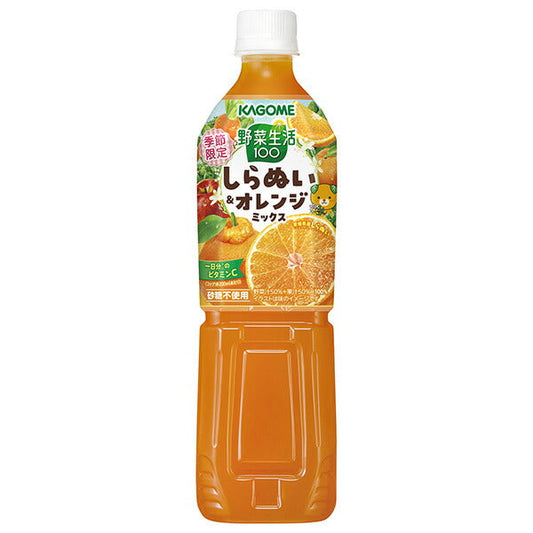 Kagome Yasai Seikatsu 100 Shiranui & Orange Mix 720ml plastic bottle x 15 bottles [shipped in Japan]