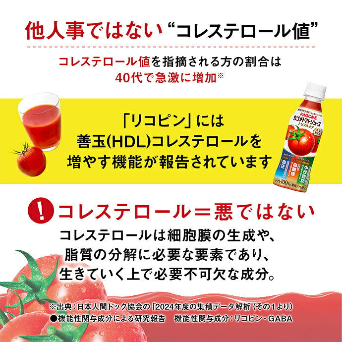 カゴメ カゴメ トマトジュース トリプルケア 食塩無添加 265gペットボトル×24本入【日本出荷】