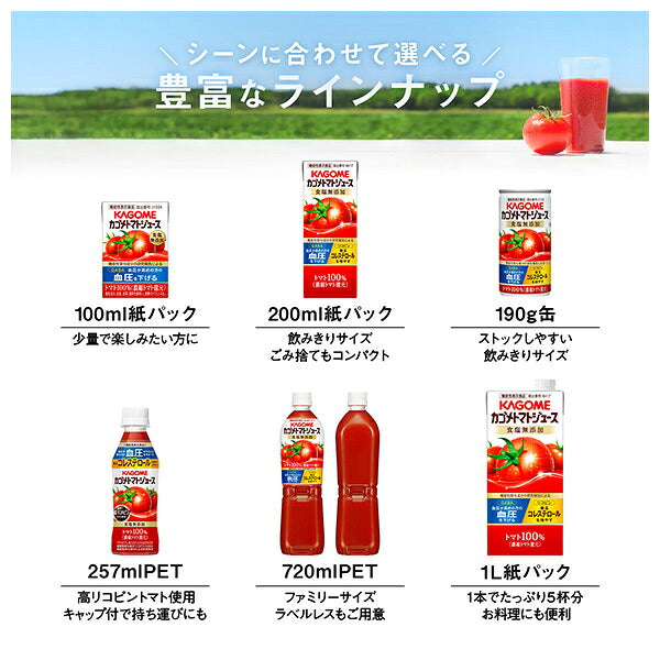 Kagome Tomato Juice No Salt Additive 100ml Paper Pack x 30 bottles [Shipped in Japan]