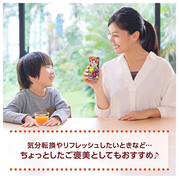 Kagome Autumn Fruit Grape & Mixed Berry Blend Leaf Pack 200ml paper pack x 24 pieces [Shipped in Japan]