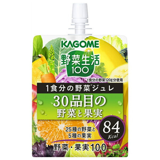 Kagome Yasai Seikatsu 100 1 serving of vegetable jelly 30 items of vegetables and fruits 180g pouch x 30 pieces [shipped in Japan]