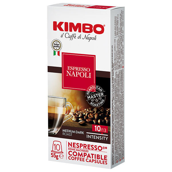 Monte Bussan Kimbo Napoli Capsule Coffee, 55g (5.5g x 10) x 10 [Ships from Japan] 