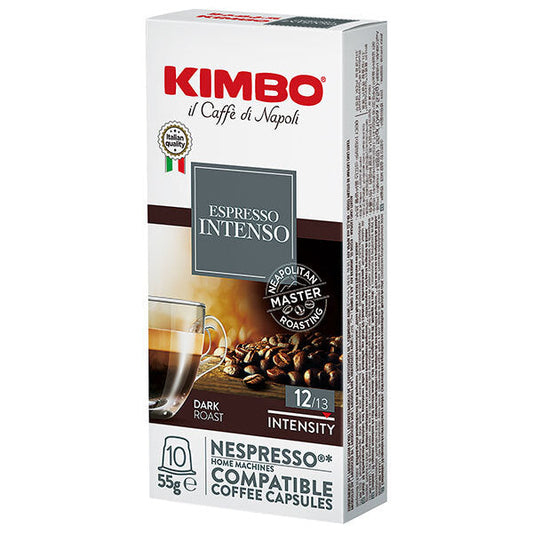 Monte Bussan Kimbo Intenso Capsule Coffee, 55g (5.5g x 10) x 10 [Ships from Japan] 