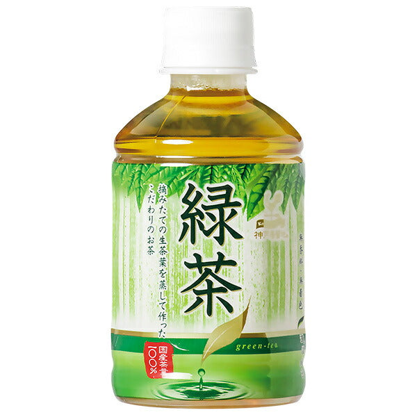 富永貿易 神戸居留地 緑茶 280mlPET×24本入【日本出荷】
