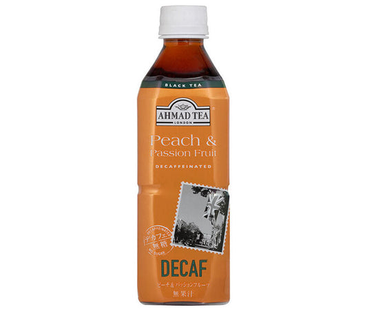 Tominaga Trading Ahmad Tea Decaf Peach & Passion Fruit Tea, 500ml PET Bottles x 24 [Ships from Japan] 