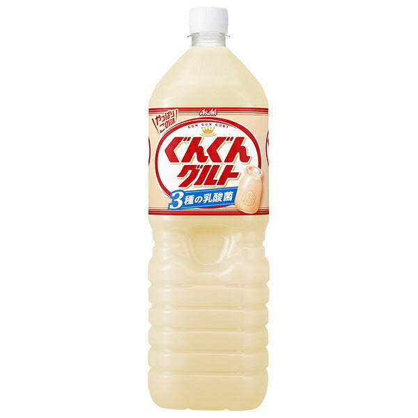 Asahi Soft Drinks Gungun Gluto 3 Types of Lactic Acid Bacteria 1.5L PET Bottle x 8 [Ships from Japan] 
