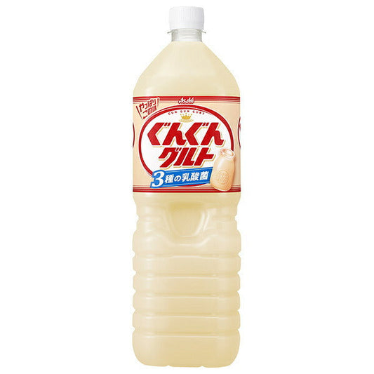 Asahi Soft Drinks Gungun Gluto 3 Types of Lactic Acid Bacteria 1.5L PET Bottle x 8 [Ships from Japan] 