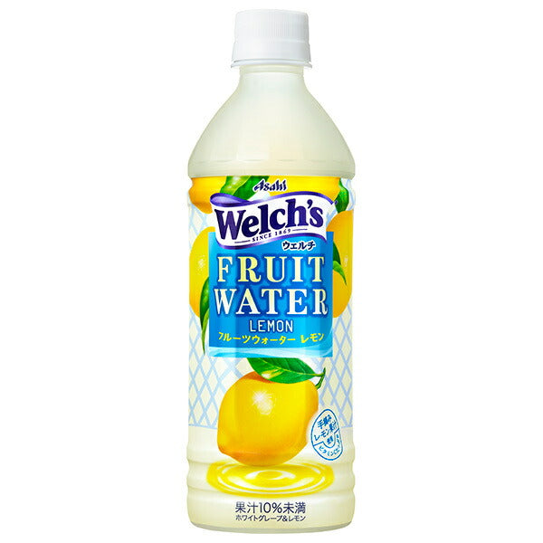 Asahi Beverages Welch's Fruit Water Lemon, 500ml PET Bottles x 24 [Ships from Japan] 
