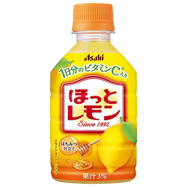 アサヒ飲料 ほっとレモン HOT用 280mlペットボトル×24本入【日本出荷】