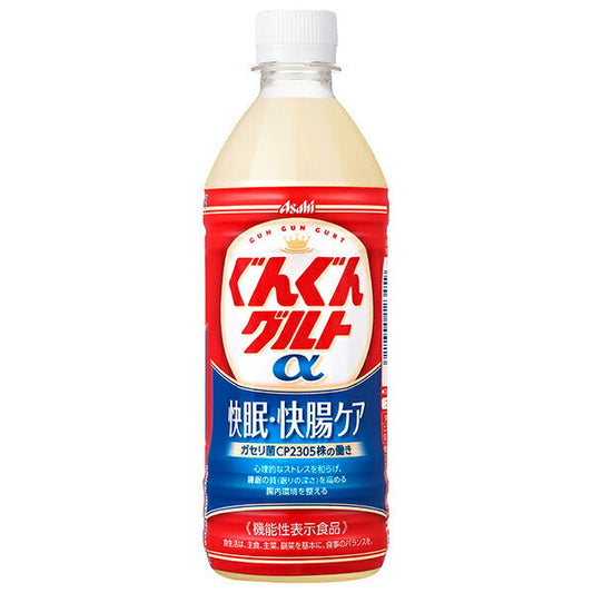 Asahi Soft Drinks GunGun Glut α Good Sleep/Good Intestine Care 500ml PET bottle x 24 bottles [Shipped in Japan]