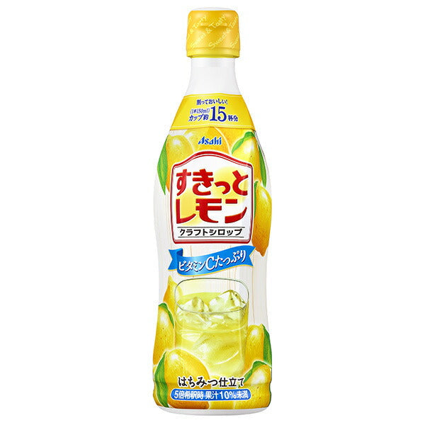 Asahi Beverage Craft Syrup Sukitto Lemon (for dilution) 470ml plastic bottle x 12 bottles [shipped in Japan]