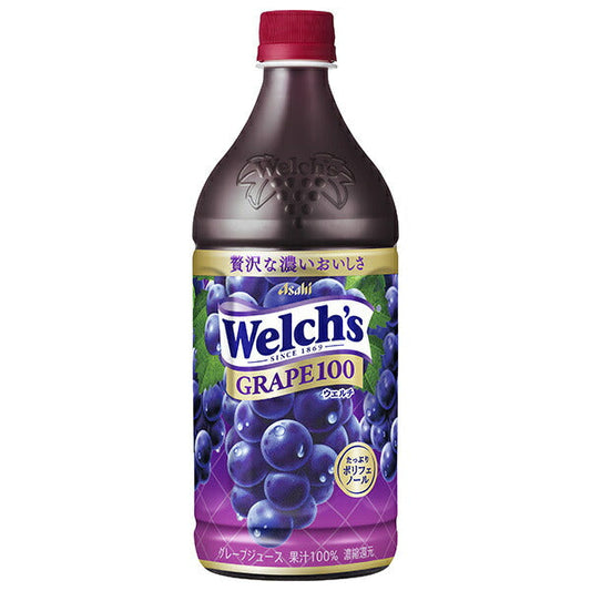 Asahi Beverages Welch's Grape 100, 800g PET Bottles x 8 [Ships from Japan] 