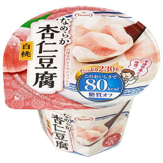 たらみ Tarami なめらか杏仁豆腐 白桃 80kcal 230g×24(6×4)個入【日本出荷】
